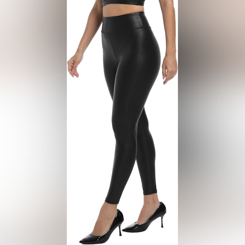 Faux leather stretch leggings pants (Size L) for Halloween or everyday use
